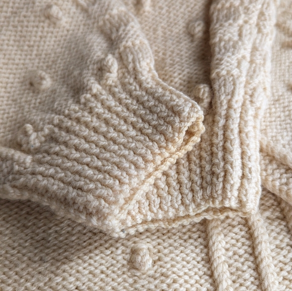 🇮🇪 Vintage Cooleen Shamrock Wool Aran Sweater Made In Ireland St Patrick's Day - Picture 15 of 15